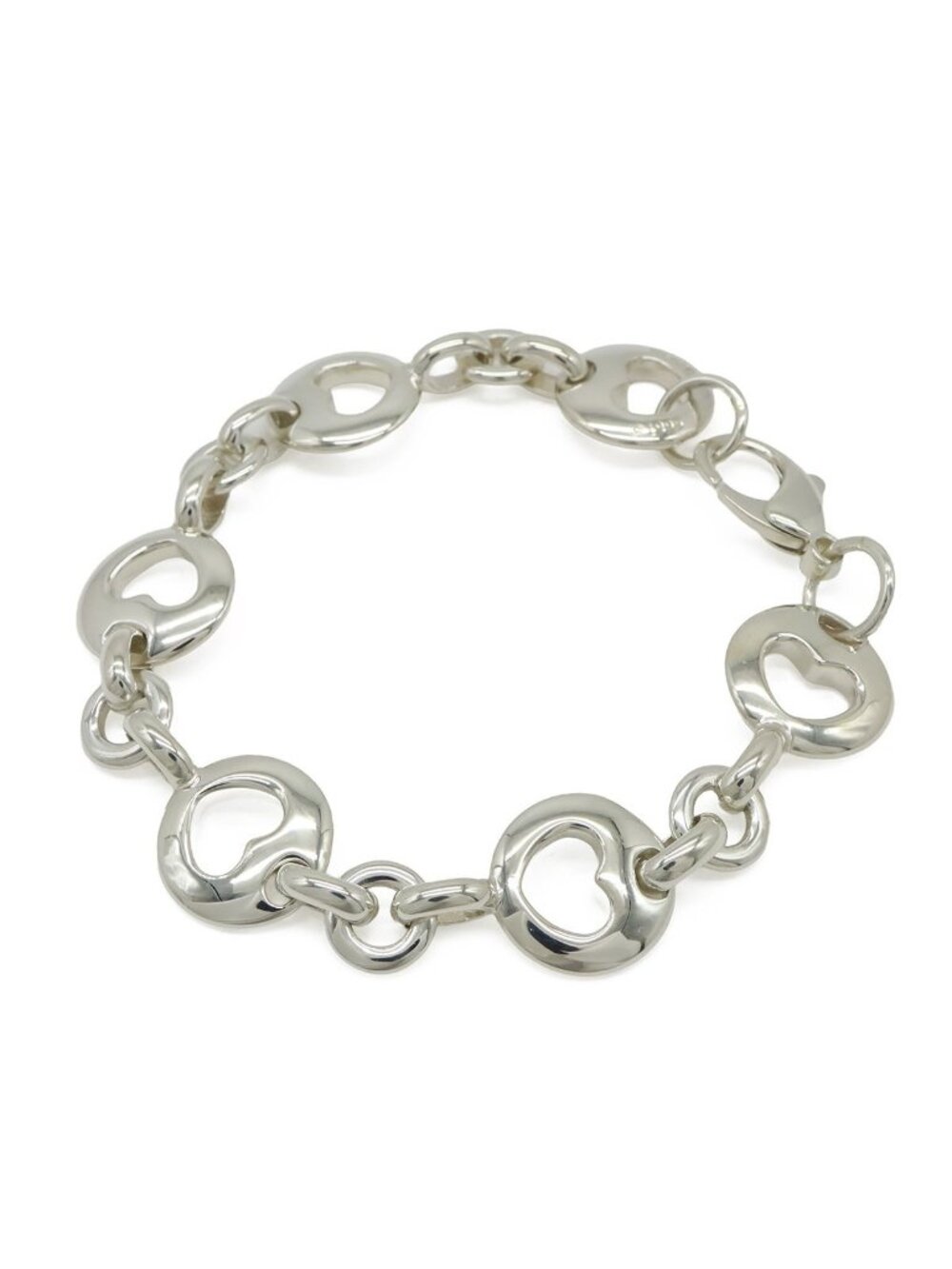 Tiffany & Co Pierced Heart Bracelet Silver